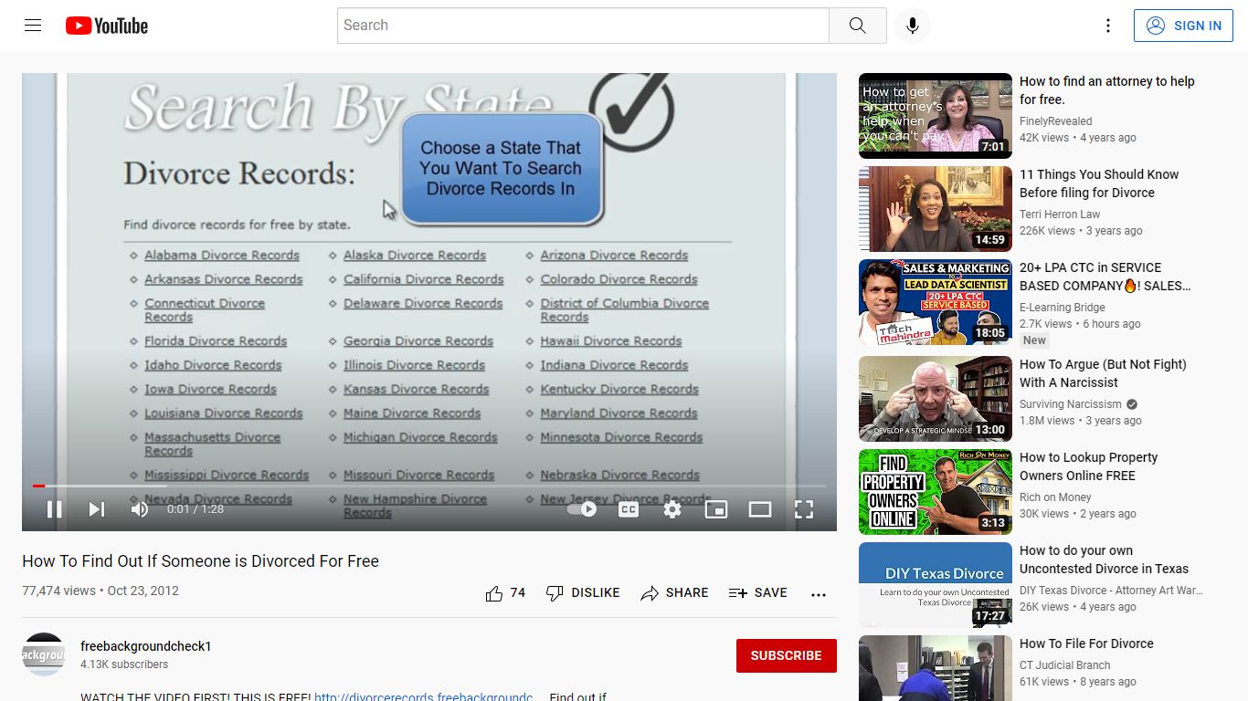 How To Find Out If Someone is Divorced For Free - YouTube